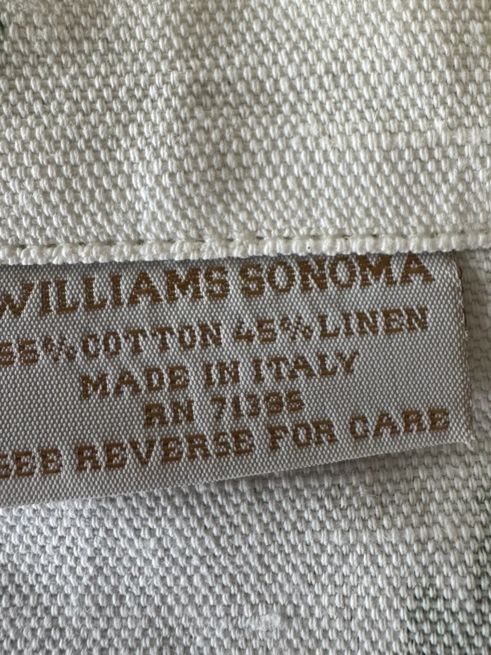 William Sonoma Vintage Sauvignon Cloth Napkins Made in Italy